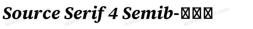 Source Serif 4 Semib字体转换